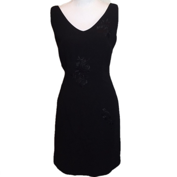 Joy Dawn Dresses & Skirts - Black Dress LBD V-neck Fitted Classic Above Knee